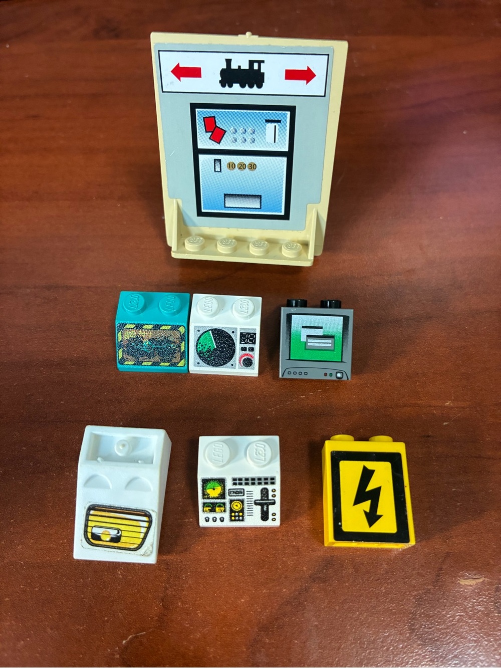 Lego Printed Panel and Tile Mix - Yellow, White, Teal, Gray, Black